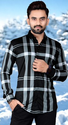 gurukrupa creation Men Printed Casual Black Shirt
