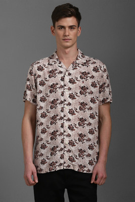 LOUIS PHILIPPE Men Printed Casual Beige Shirt