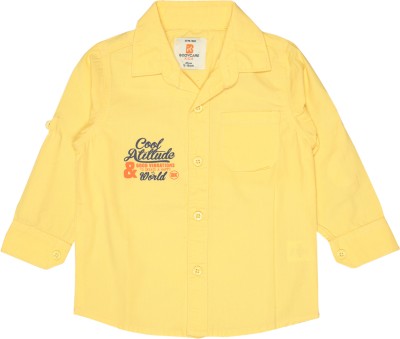 BodyCare Baby Boys Solid Casual Yellow Shirt