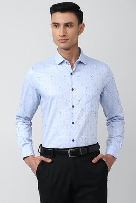PETER ENGLAND Men Printed Formal Blue Shirt