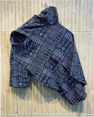COMBRAIDED Men Printed Casual White, Dark Blue Shirt