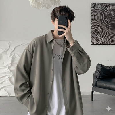 Asta Moda Men Solid Casual Grey Shirt