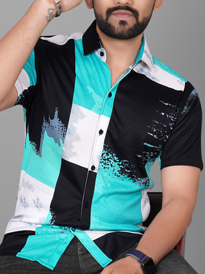 Voroxy Men Printed Casual Multicolor Shirt