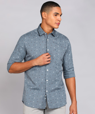 VAN HEUSEN SPORT Men Printed Casual Grey Shirt