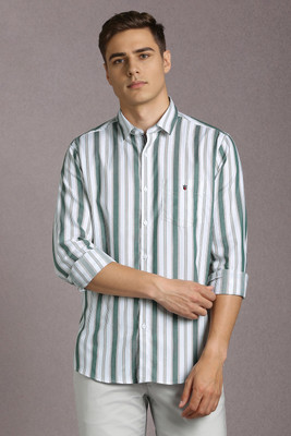 LOUIS PHILIPPE Men Striped Casual White Shirt