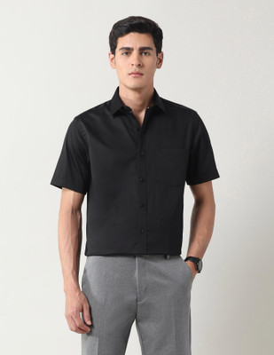 ARROW Men Solid Formal Black Shirt