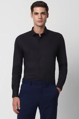 PETER ENGLAND Men Solid Formal Black Shirt