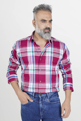 french crown Men Checkered Casual Multicolor Shirt