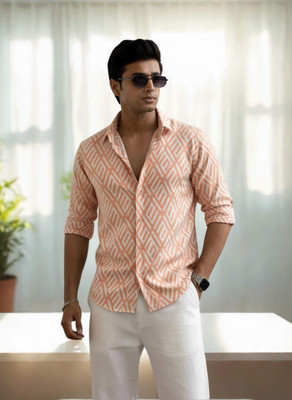 INDICLUB Men Self Design Formal Multicolor Shirt