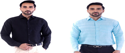 DESHBANDHU DBK Men Solid Formal Multicolor Shirt(Pack of 2)