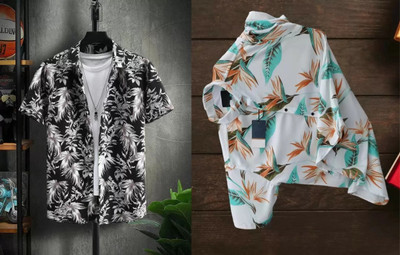 Solbiza Men Printed Casual Multicolor Shirt(Pack of 2)