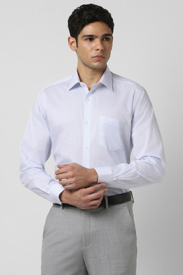 VAN HEUSEN Men Printed Formal White Shirt
