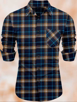 ElanWear Men Checkered Casual Multicolor Shirt