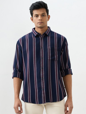 Spykar Men Striped Casual Red Shirt