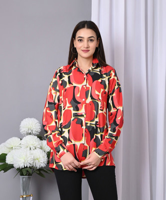 IQRAAR Women Printed Casual Multicolor Shirt