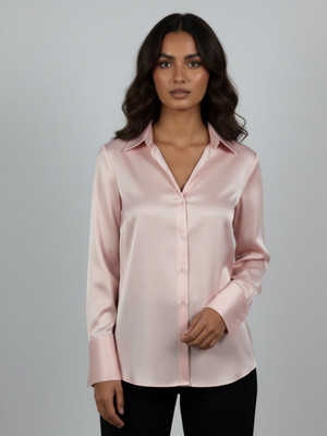 NG Fashion Women Solid Casual Pink Shirt