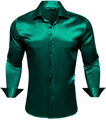 METRONAUT Men Solid Party Green Shirt
