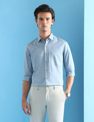 ARROW Men Geometric Print Formal Blue Shirt