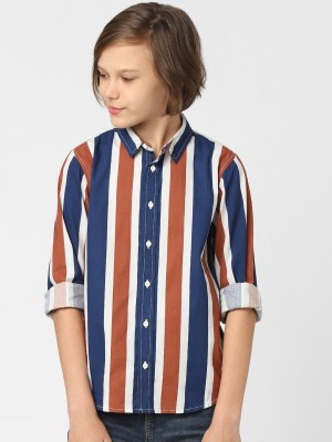 Jack & Jones Junior Boys Striped Casual Multicolor Shirt