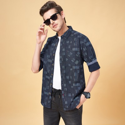 SF Jeans by Pantaloons Men Printed Casual Multicolor Shirt