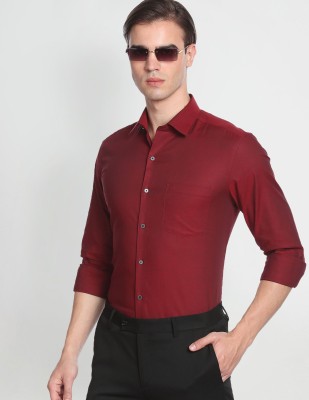 Arrow Newyork Men Solid Formal Red Shirt