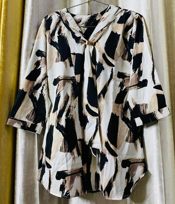 attire hub Women Printed Casual Black Shirt