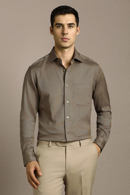 LOUIS PHILIPPE Men Printed Formal Brown Shirt