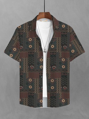 Bullmer Men Printed Casual Multicolor Shirt