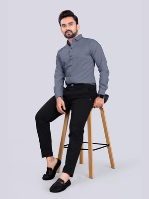 Moda Rapido Men Solid Formal Beige Shirt