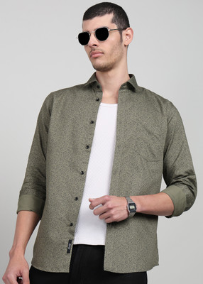 KILLER Men Printed Casual Light Blue Shirt