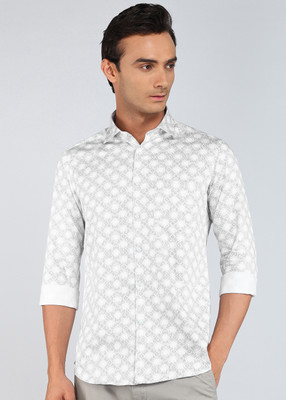 INTEGRITI Men Geometric Print Casual Khaki Shirt