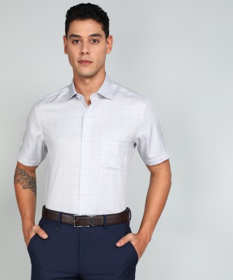 LOUIS PHILIPPE Men Self Design Formal Grey Shirt