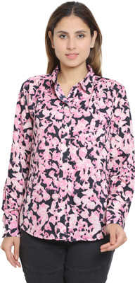 Divinelove Women Checkered Casual Pink Shirt