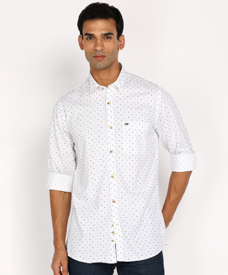PETER ENGLAND Men Printed Casual White Shirt
