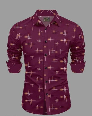 Zimli Men Solid Casual Maroon Shirt