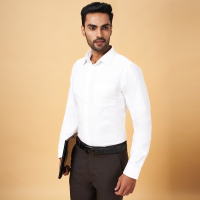 Byford by Pantaloons Men Solid Formal White Shirt