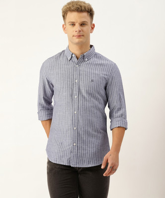 United Colors of Benetton Men Checkered Casual Grey Shirt
