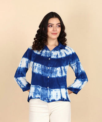 maaesa Women Dyed/Ombre Casual Multicolor Shirt