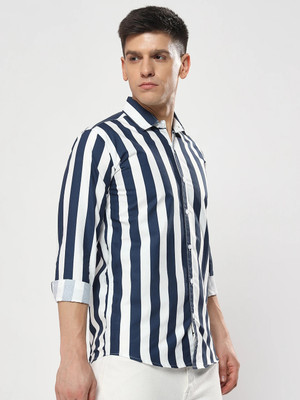youth first Men Striped Casual Multicolor Shirt