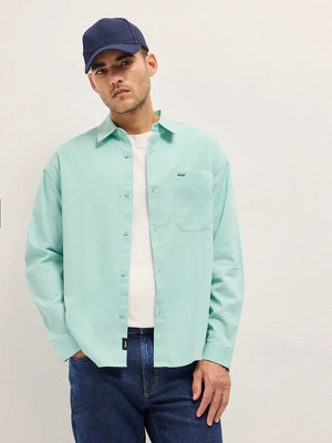 THE BEAR HOUSE Men Solid Casual Blue Shirt