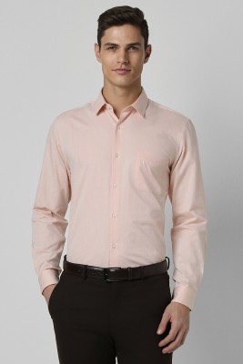 PETER ENGLAND Men Self Design Formal Pink Shirt