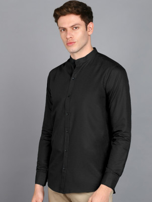 METRONAUT Men Solid Casual Black Shirt