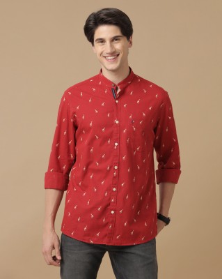 CAVALLO BY LINEN CLUB Men Printed Casual Red Shirt