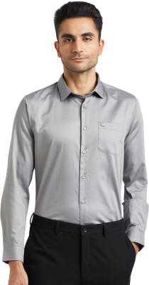 THE BEAR HOUSE Men Solid Formal Grey Shirt