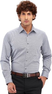 Raymond Men Self Design Formal Grey Shirt