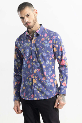 Snitch Men Printed Casual Multicolor Shirt