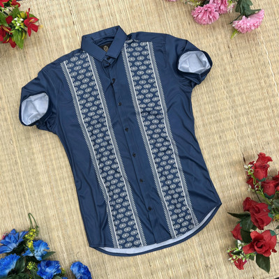 SHFASHION Men Printed Casual Multicolor Shirt