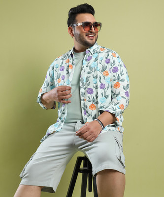 Instafab Plus Men Printed Casual Multicolor Shirt