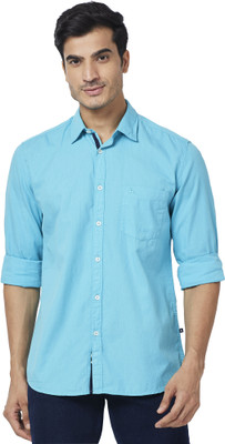 PARX Men Solid Casual Blue Shirt