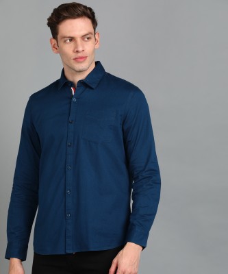 Urbano Fashion Men Self Design Casual Blue Shirt